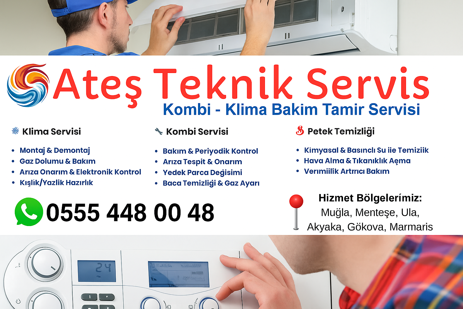 Menteşe Kombi servisi